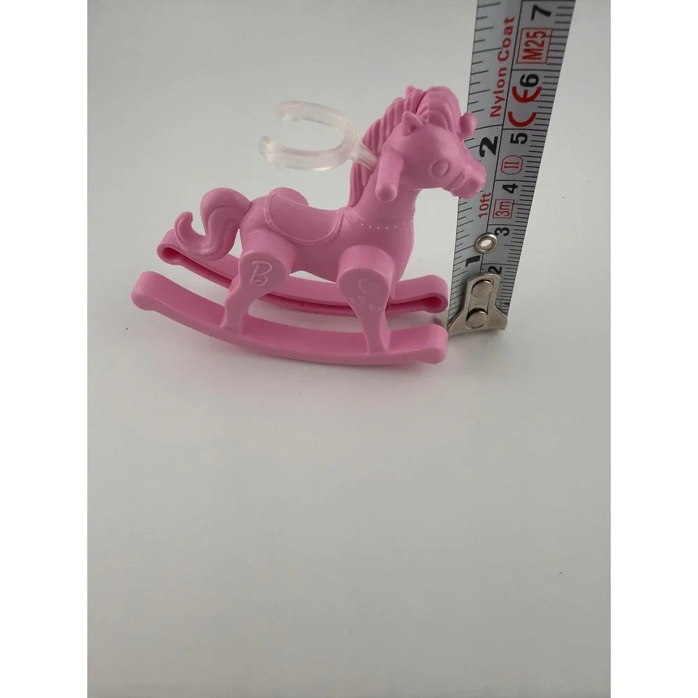 Barbie Rocking Horse and Teddy Bear Pink Miniature Toy Set Y2K‎ Coquette Retro